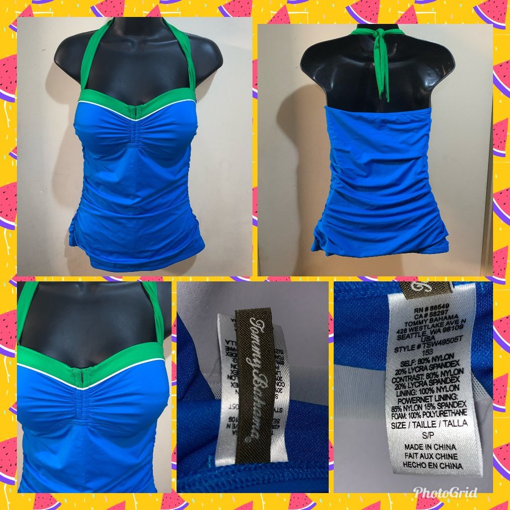 Tommy Bahama Deck Piping Shirred TANKINI SZ S